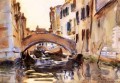 Canal de Venecia John Singer Sargent acuarela